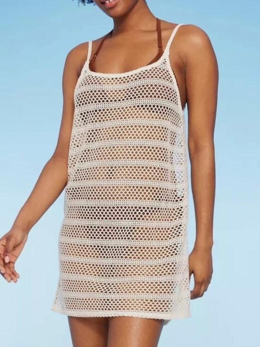 Wild Fable Cream Crochet Swim Cover Up Boho Beach Dress Women’s Size XL